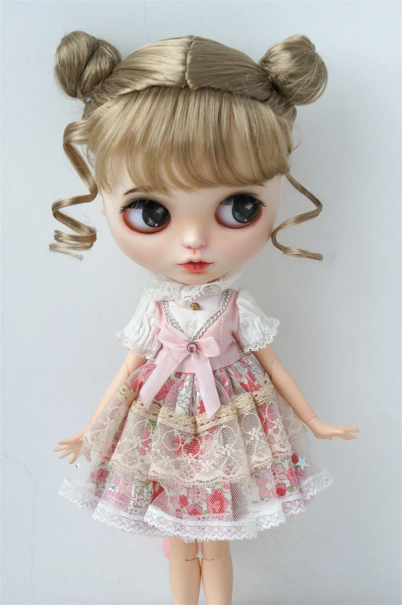 JD606 ทั้งหมดขนาด Twins Buns BJD สังเคราะห์ Mohair วิกผมชุดสําหรับ OB11 YOSD MSD SD Blythe ผม 1/8 1/6 1/4 1/3 ตุ๊กตาราคาถูกอุปกรณ์เสริม