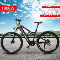 2024 New RANDRIDE Electric Bike YG90 1000W 48v17ah Shimano 21 Speed Fully Suspended Hydraulic Brake Ebike