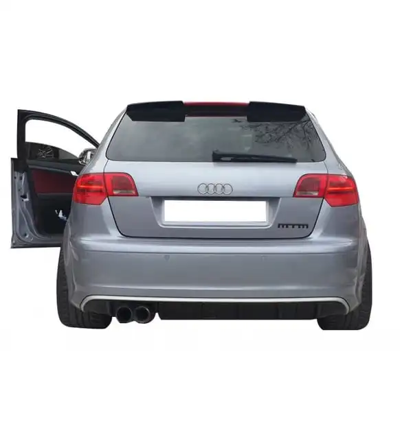 For Audi A3 8P 2005 - 2008 4 Door RS Spoiler (Plastic) - Tuning Auto Styling Modify Body Kit Bumper Diffuser Side Skirts Flap