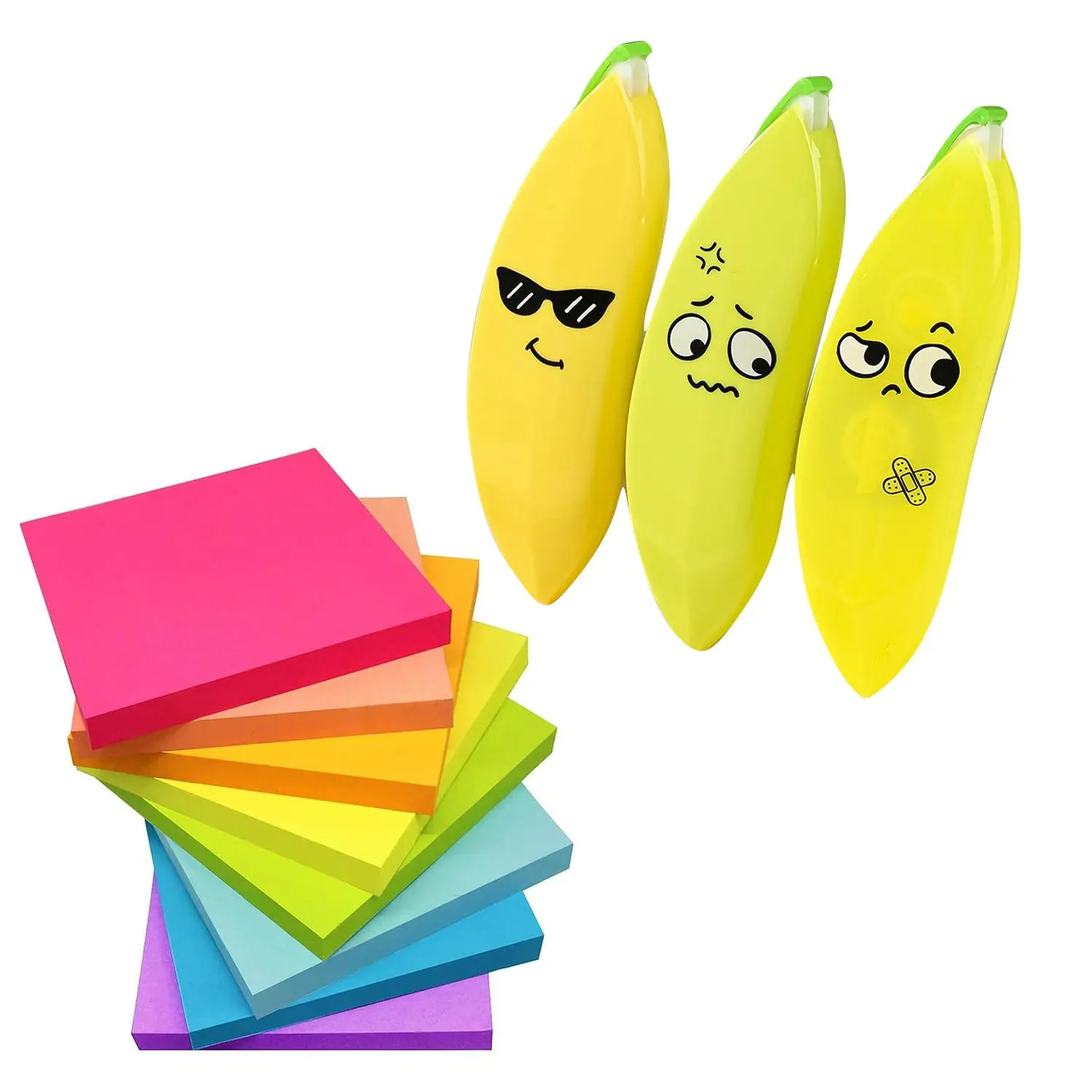 Sticky Notes & 400 Sheets 3x3 8 Color Sticky Notes, Cute Sticky Notes, Removable Self-Stick Notes For Office, School, Home, Note