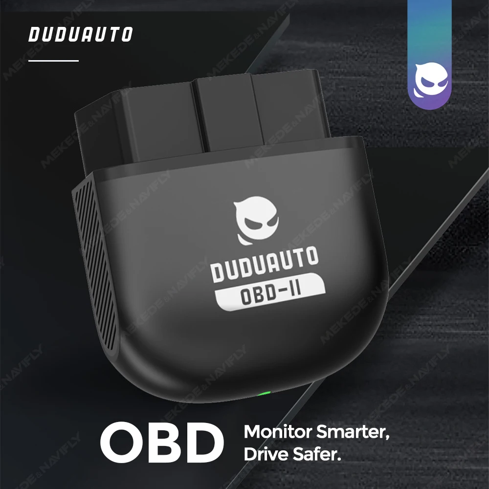 DUDUAUTO DUDU7 moniteur OBD lecteur intelligent plus sûr avec 9 protocoles V1.5 tableau de bord élégant UI unité principale directe alimentation multi-application