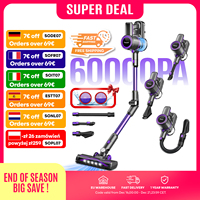 N700 cordless vacuum cleaner, 60KPa, 50Min, 1 L dust cup, for animal hair, Carpet, hard floors