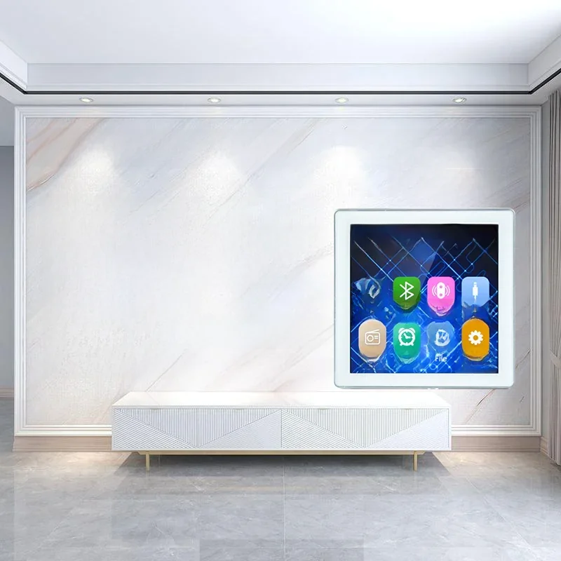 Mini écran tactile 4*25W panneau de musique stéréo système PA amplificateur mural Bluetooth maison intelligente Audio haut-parleur de plafond amplificateur mural