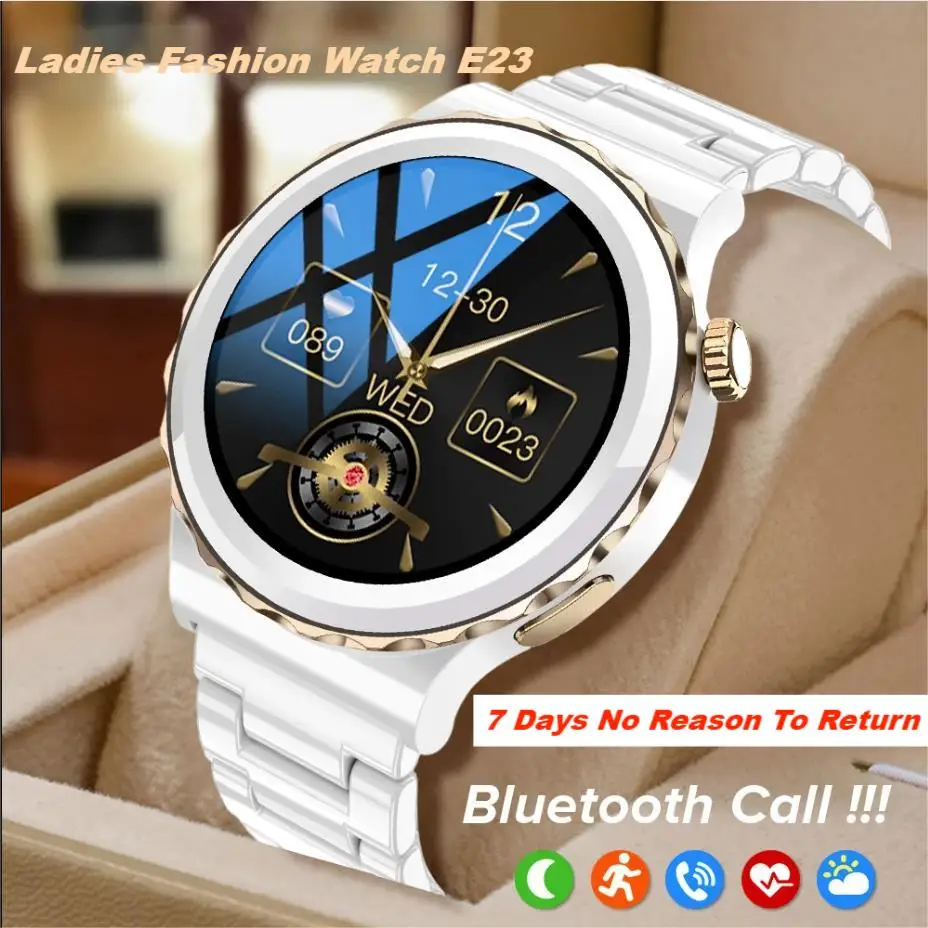 

Ladies Smart Watch Ceramic Case NFC Access Control Bluetooth Call Music Play Multi Watchface Variety of Straps for Fashion Women