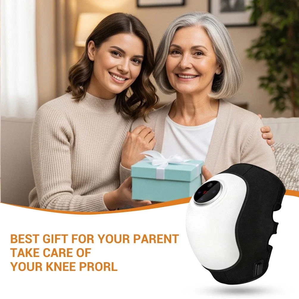 

Portable Knee Support Pad Vibration Heat Red Light Massager Relieve Arthritis Joint Pain for Knee Shoulder Elbow Home Office