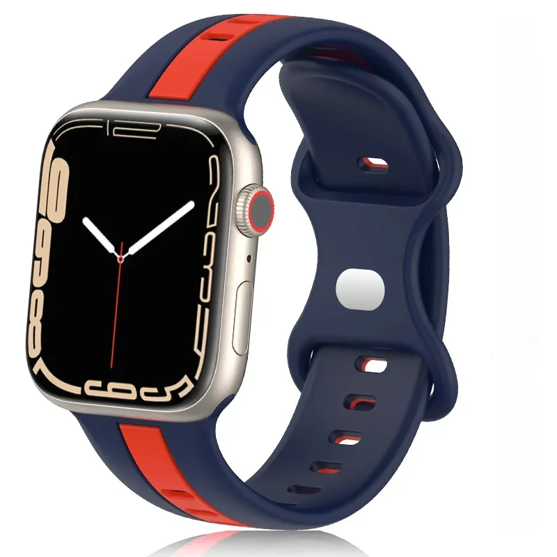 Pasek z pętlą do paska Apple Watch Ultra 2 49 mm 44 mm 45 mm 41 mm 40 mm 42 mm 38 mm Silikonowa bransoletka sportowa iWatch seria 8 7 se 6 5 4 3 2 — zdjęcie 2
