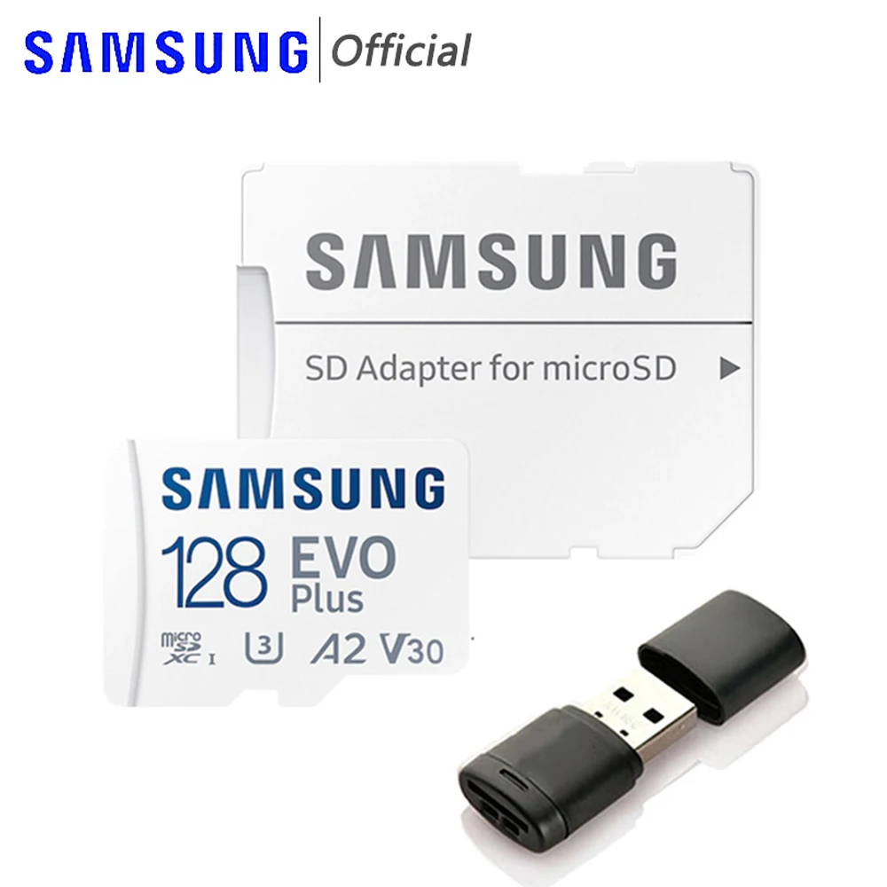 SAMSUNG Micro SD EVO Plus การ์ด 128GB 64GB 512GB 256GB Micro SD Pro Plus แฟลช 130M 160M 180M SD หน่วยความจํา U1 U3 4K Microsd TF การ์ด