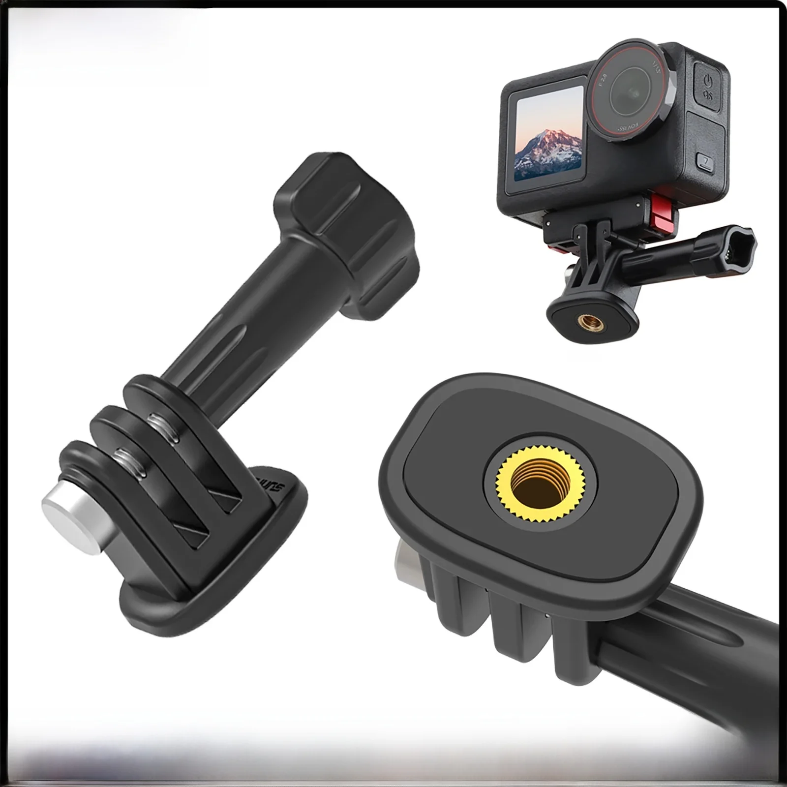 Supports d'adaptateur de trépied pour DJI Osmo Action 3 4 5 Pro 1/4, adaptateur à vis pour Gopro 13 12 11 10 9 Insta360 ACE Pro 2, accessoires