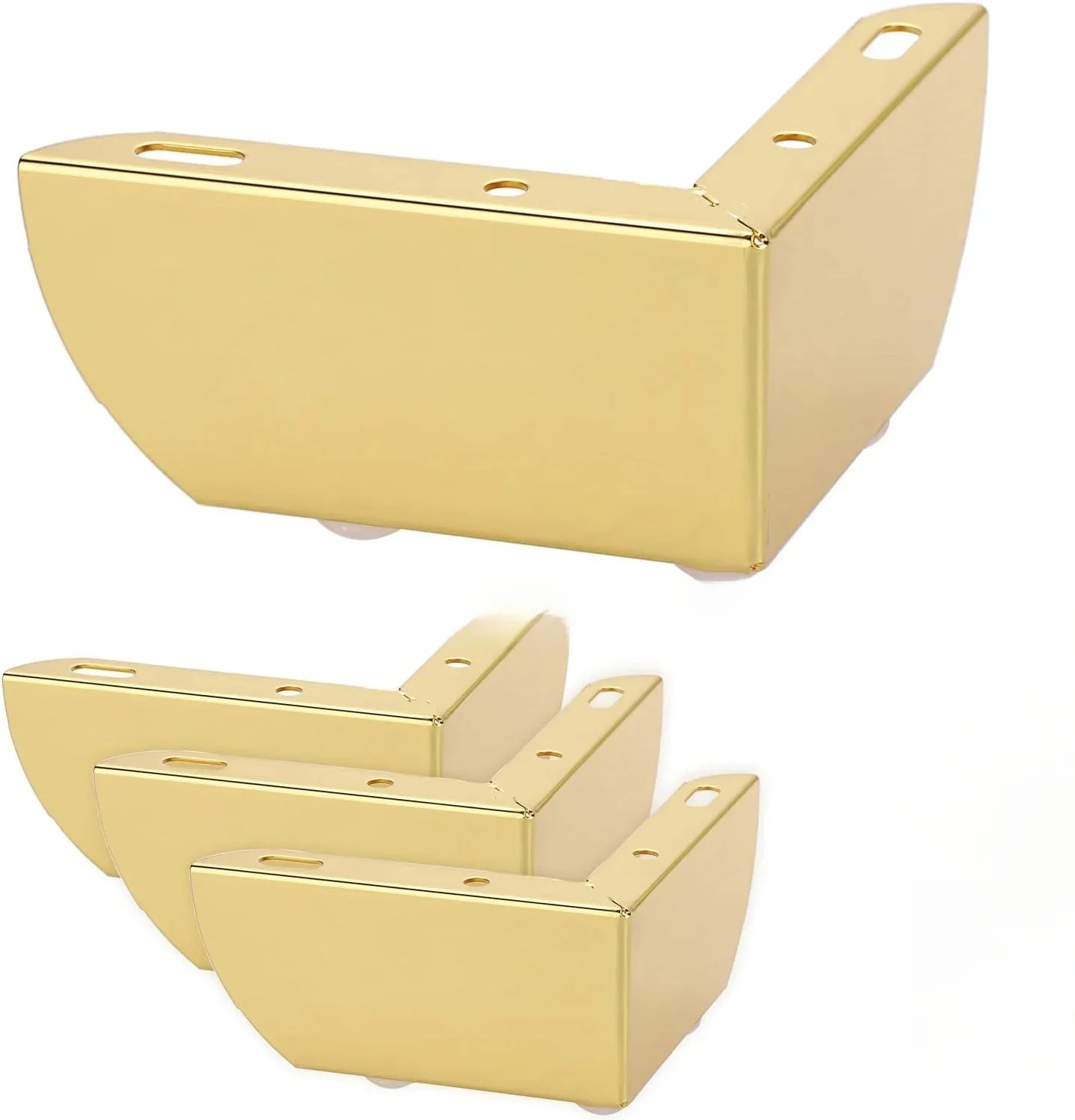 4PCS Modern Metal Furniture Sofa Cabinet Legs Heavy Duty Triangle Couch Legs Corner Furniture Replacement Feet TV Stand Feet