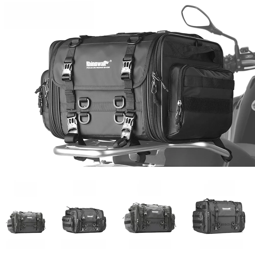 AliExpress Rhinowalk Motorcycle Travel Luggage Bag Waterproof 19L-80L Expandable Big Capacity Motor Tail Bag Saddle Bag Pannier Rack