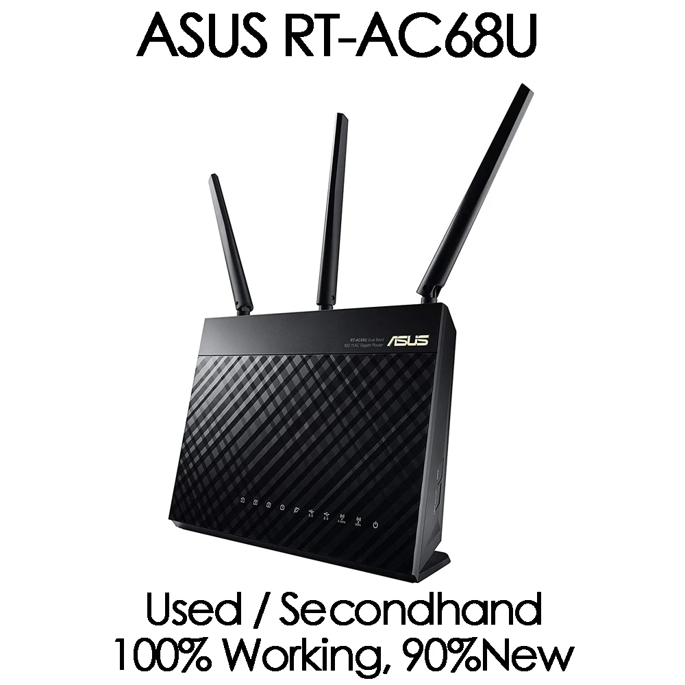 ASUS RT-AC68U AC1900 1900 mb/s Wi-Fi 5 AiMesh dla Mesh cały domowy router dwuzakresowy WiFi, ulepszony system Merlin AiProtection