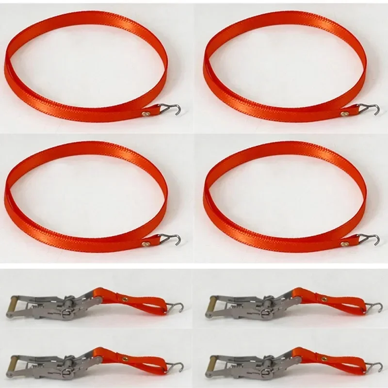 4 STUKS 1:14 Schaal Bevestigingsriem Banden Spanner voor Tamiya RC Dump Truck SCANIA 770S R620 VOLVO BENZ Arocs MAN TGX LESU Auto - afbeelding 2