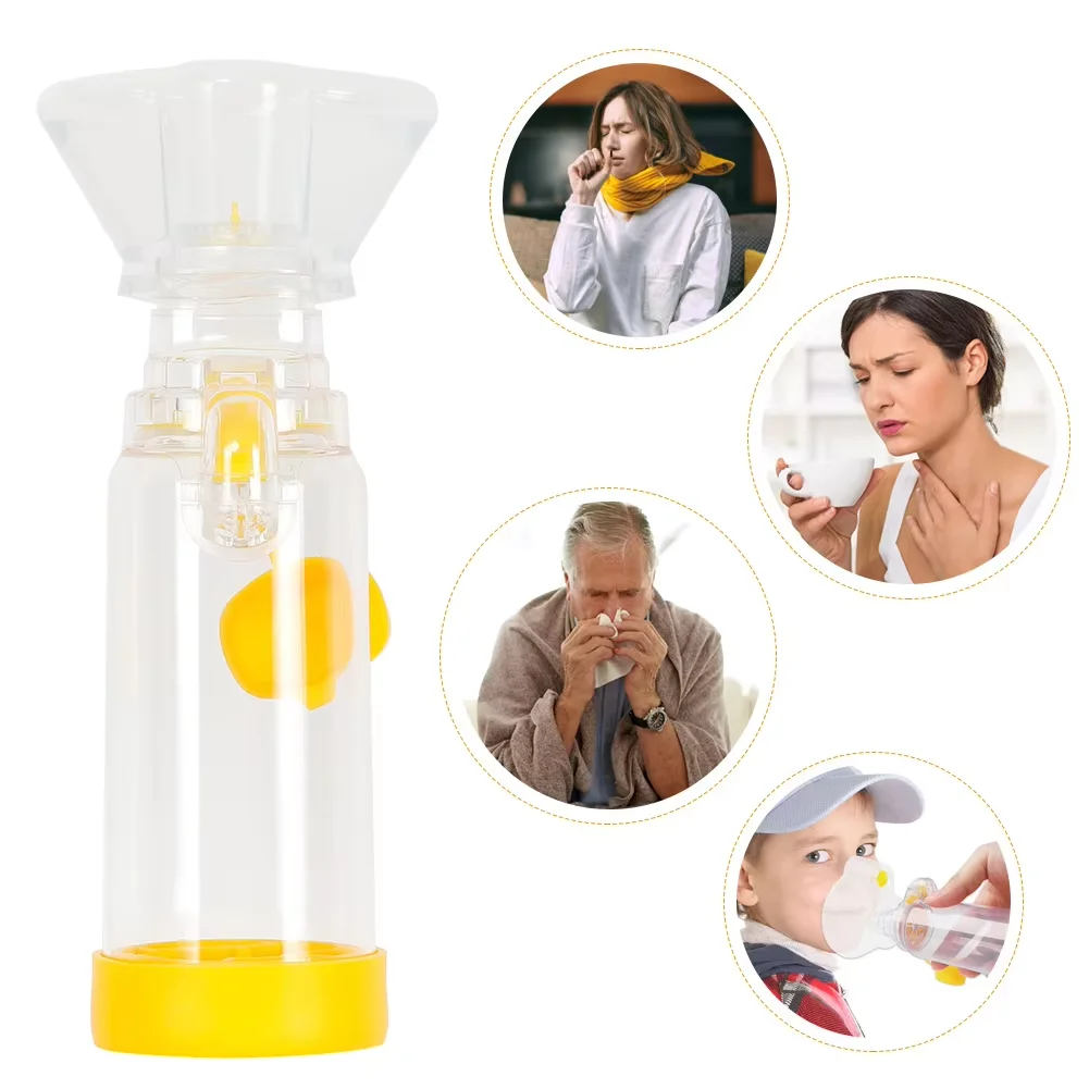 Buffer Inhale Chamber Automizer Spacer Mist Storage Compressor Nebulizer Tank Aerochamber & Mask Cup Mouthpiece for Child Adults