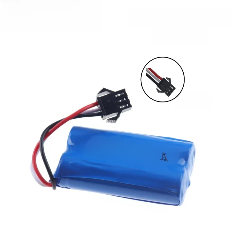 SM-3P 7.4V 1200Mah Li-Ion Batterij 14500/Usb Voor Elektrisch Speelgoed Water Kogel Pistool 7.4V 2S Batterij Voor Rc Speelgoed Auto 'S Tanks Robots - afbeelding 2