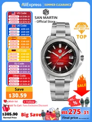 San Martin New Gada Watch 39mm Desert Texture Men Dress Watch NH35 Automatic Mechanical Sapphire Waterproof 100m Luminous SN0129