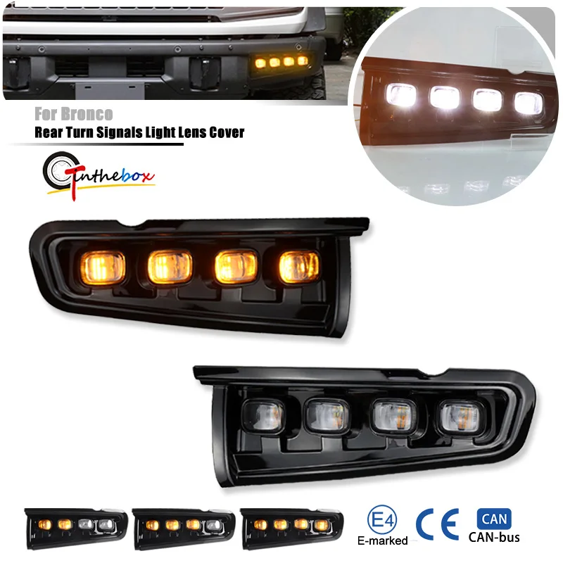 

Car Accessories LED For Ford Bronco 2021 2022 2023 DRL/Daytime Running Lights Fog Lamps Front Bumper Headlights Turn Signal 12V