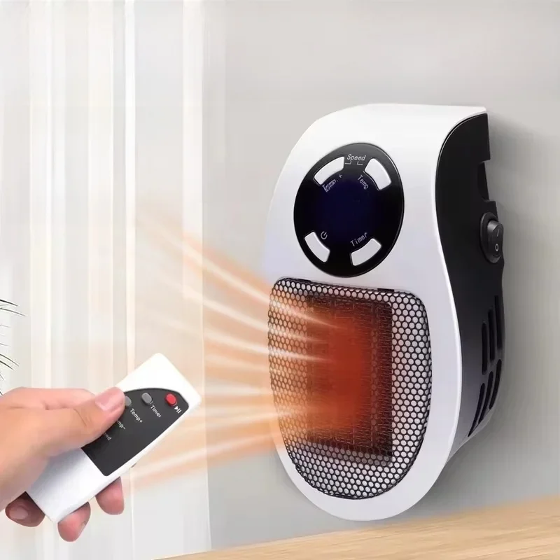 Przenośny grzejnik elektryczny wtyczka grzejnika ściennego urządzenia domowe piec grzewczy Mini grzejnik zdalny podgrzewacz do rąk maszyna — 2