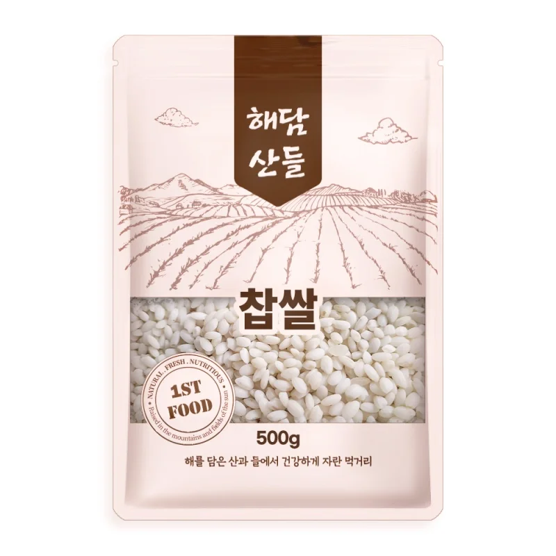 Domestic glutinous rice 500g x 3 Rod L full full grain L zipper pack small packaging