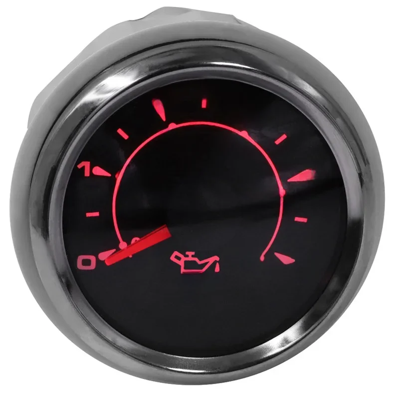 High Quality Auto Truck Oil Pressure Gauges Devices 52mm 0-5Bar Oil Pressure Meters 0-75Psi Instrument with Red Green Backlight