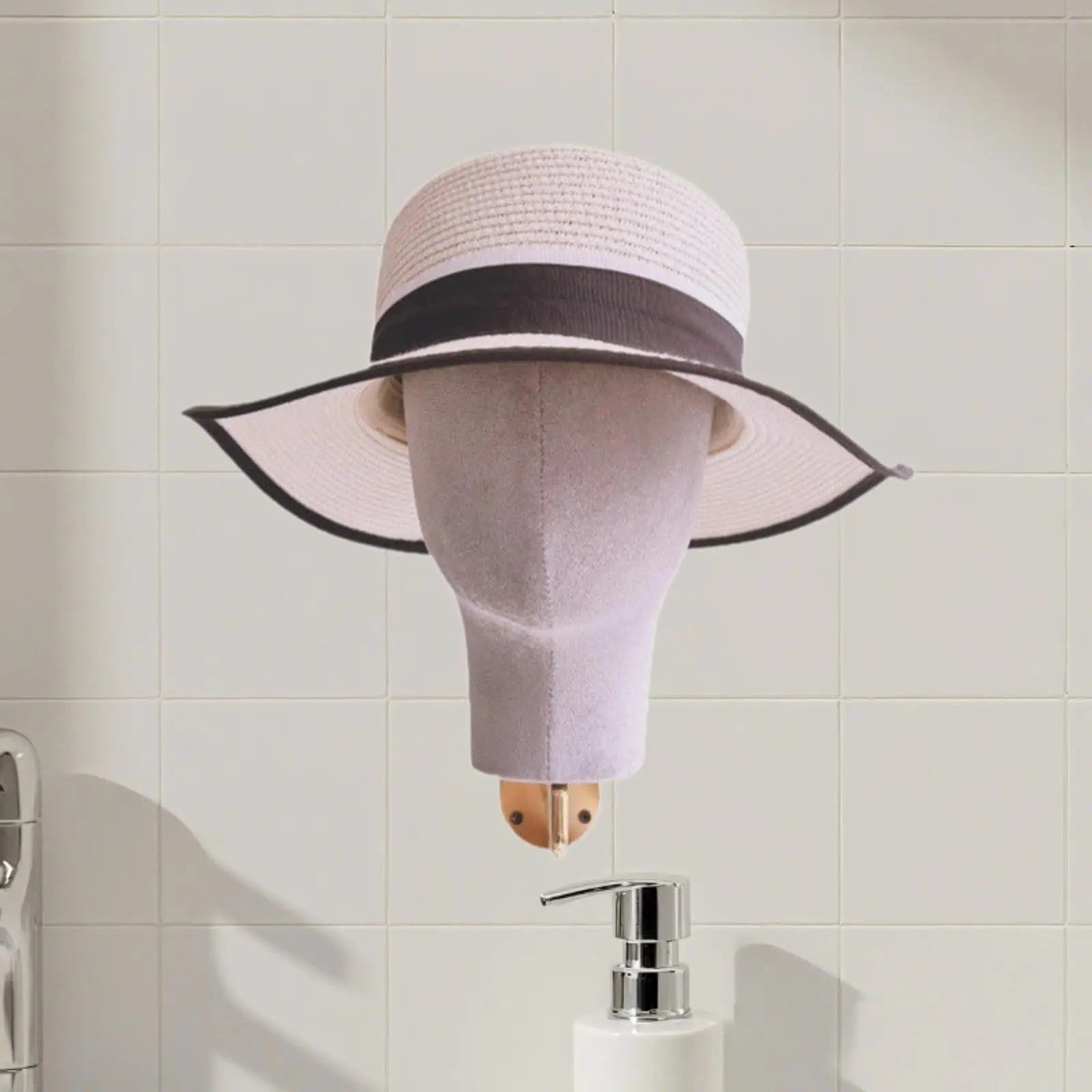 الحائط شعر مستعار رئيس المعرضة رئيس أنثى المخملية شعر مستعار الوقوف لشعر مستعار تصفيف الشعر صالون المنزل السفر مركز تسوق عرض موقف