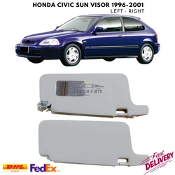 For Honda Civic Interior Sun Visor Protection 1996-2001 Left Right 2 Pcs Car Accessories Replacement Parts Trim Fast Delivery