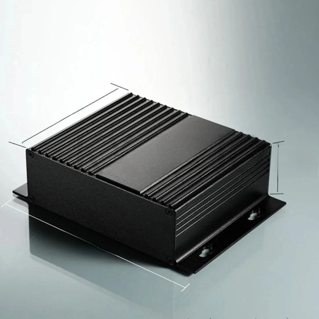 Aluminium Behuizing 147*41*100/150/155mm Split Box Waterdichte Type Case Elektronische Doos DIY Power Behuizing Instrument Zilver/Zwart - afbeelding 2