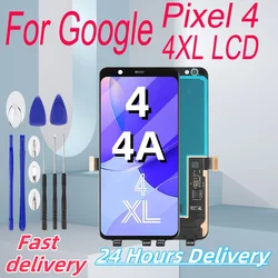 AAA+++ Dla Google Pixel 4 4XL Wyświetlacz LCD Ekran dotykowy Digitizer Zespół Dla Pixel 4A 5G Części zamienne Ekran 6.3 Wyświetlacz