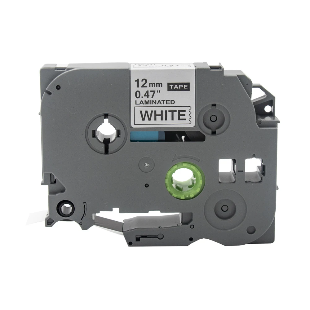 12mm TZ-White label lamination ribbon tze231 compatible for Brother label printer PT-H100 PTD600