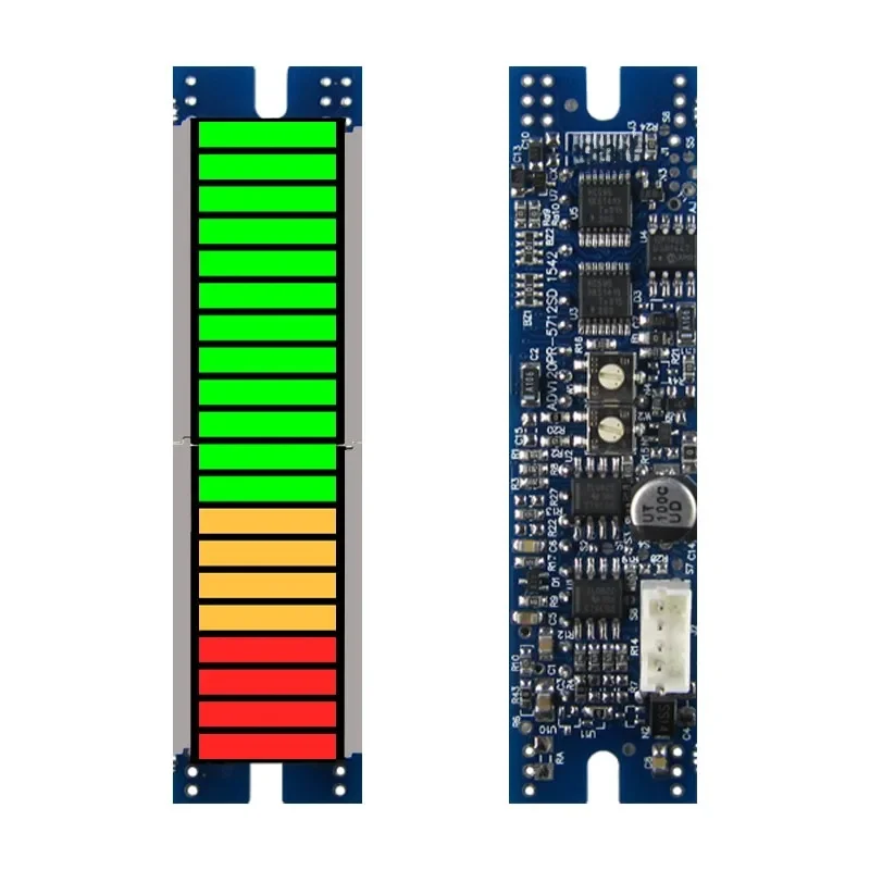 20seg 57mm wyświetlacz LED bargraf moduł DC5V zasilania, 1-5V sygnału wejściowego, 4Red + 4 żółty + 12 zielony — zdjęcie 2