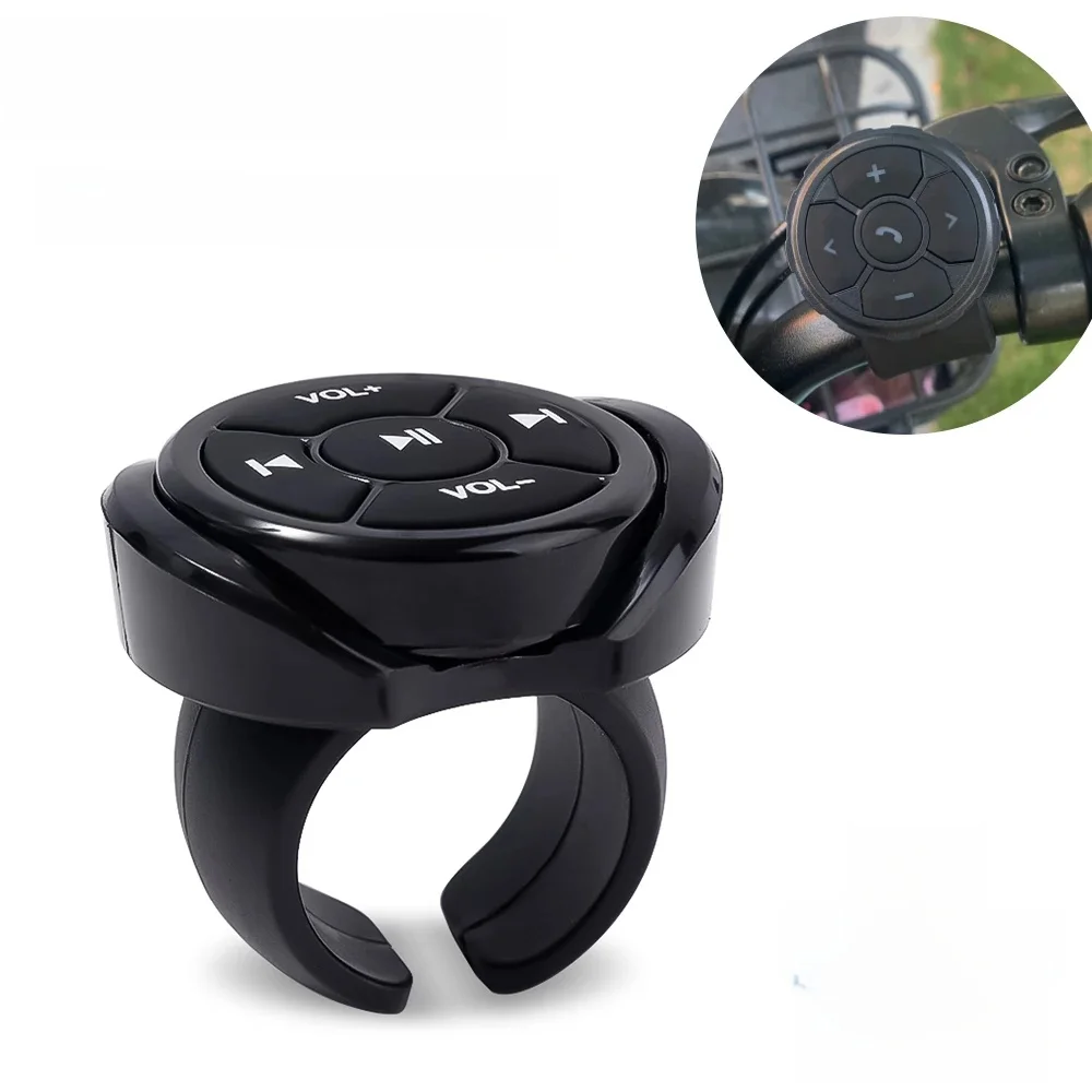 AliExpress KEBETEME Media Wireless Bluetooth Button Remote Controller Car Motorcycle Bike Steering Wheel MP3 Music Play For IOS Android Phone Tablet