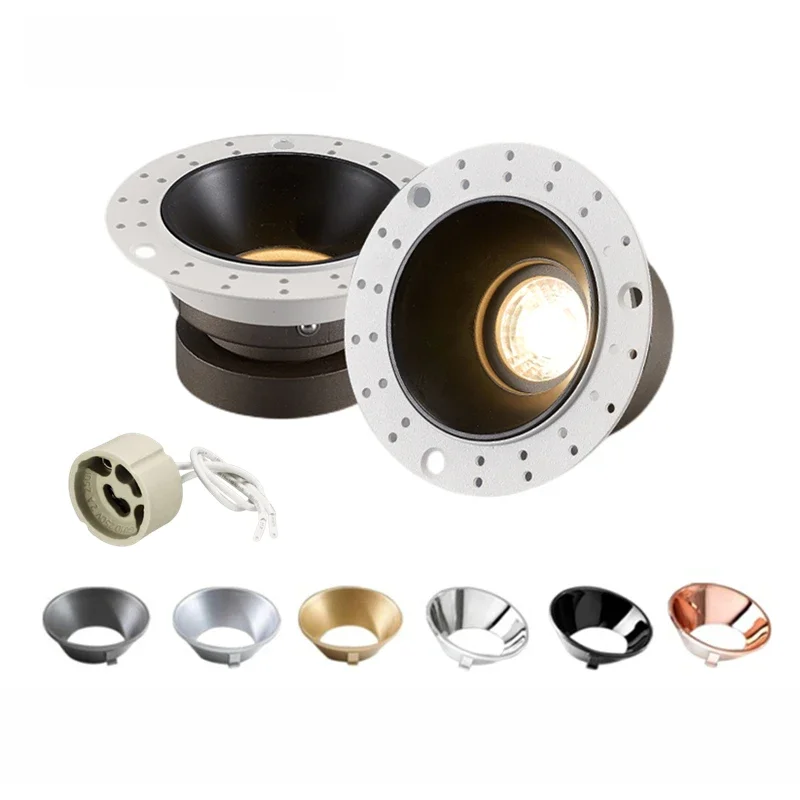 Smalle Velg Verzonken Led Plafond Downlight Anti-Glare Mount Frame GU10/MR16 Lamp Socket Base Indoor Spot Verlichting montage Beugel - afbeelding 2