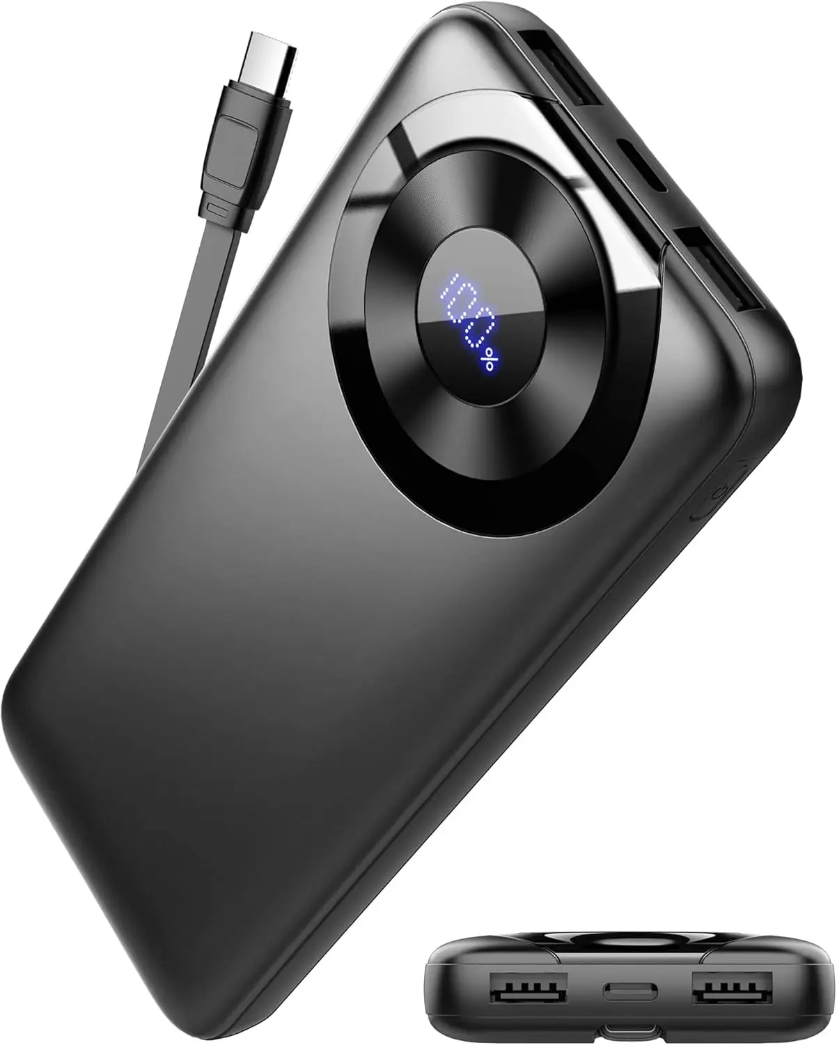 2026 Power Bank Fast Charging,Bateria Externa Carga Rapida 10000mAh 22.5W Cargador Portatil con Entrada y Salida USB C, Patalla LED para iPhone 17/16/15/14 Air Pro MAX Plus Mini, para Samsung Android