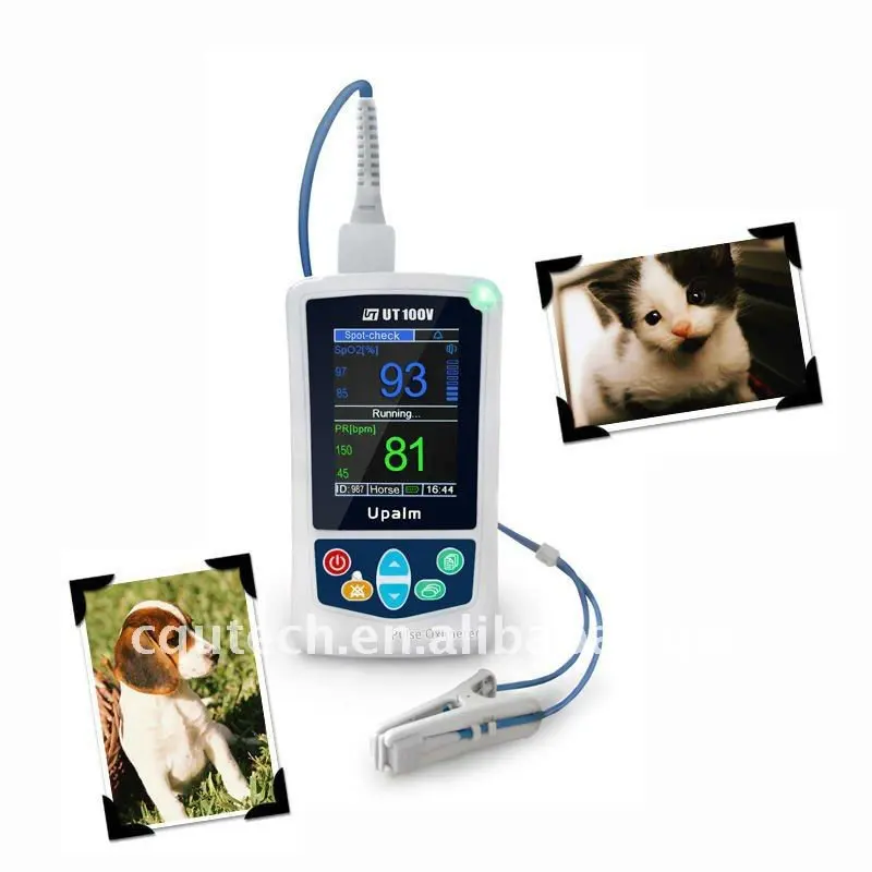 Veterinary CE-Approved Vet Professional Medical Animal SpO2 Probe Sensor Pet Vital Signs Capnograph Monitor