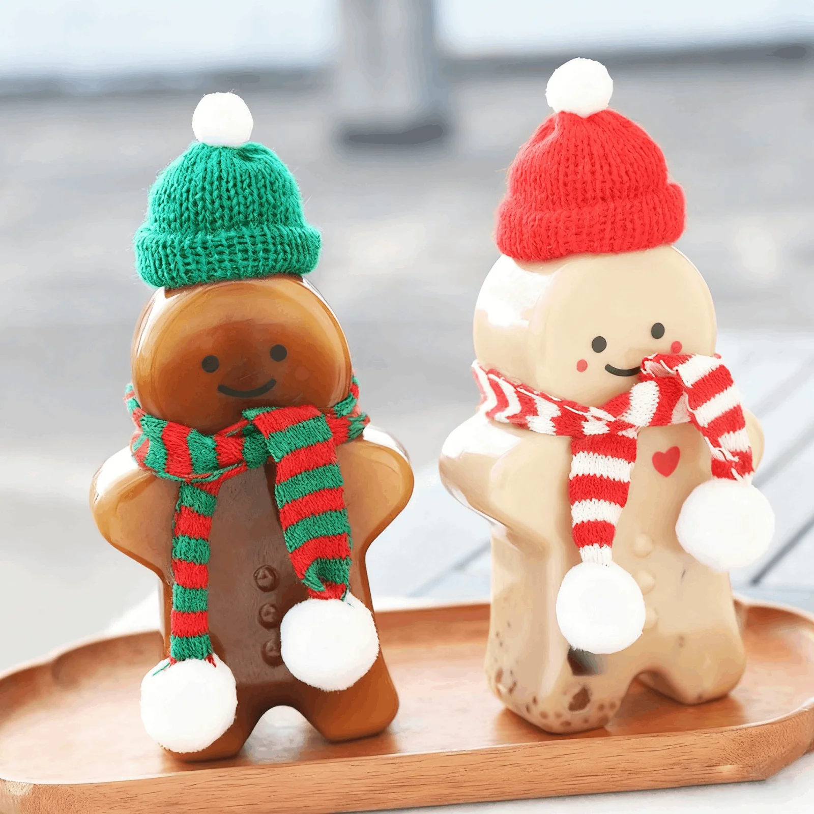 10pcs Empty Juice Bottles Beverage Container 500ml Gingerbread Man Bottle Reusable For Cold Drinks Tea Fridge Juice Juicing