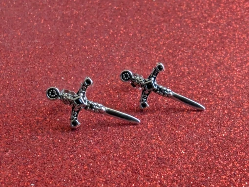 Vintage Swords Europe Style Sterling Silver Ear Studs photo review