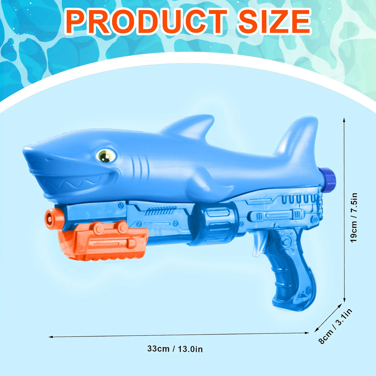 1PC Shark Water Play Gun Realistic Shape Smooth Water Spray Essential for Summer Pool, Beach Play A Cool Play Item