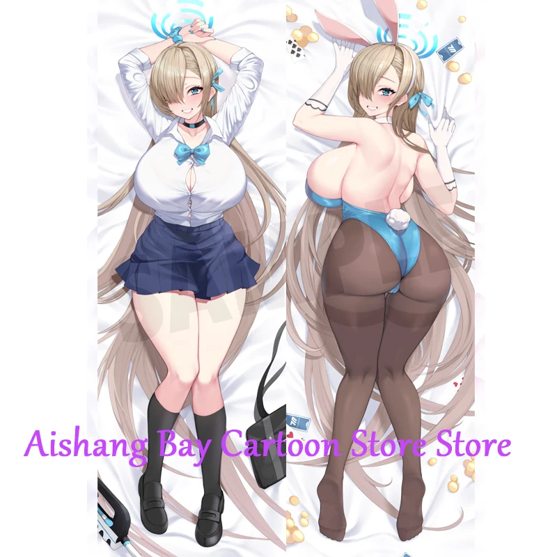 

Dakimakura Anime Pillow Cover Asuna Ichinose Blue Archive Double Sided Print Life-size Body Decoration