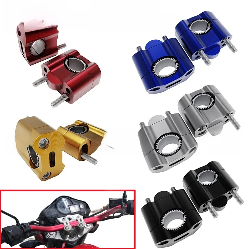 AliExpress NONE CNC Billet Handlebar Clamp Fat Bar Risers Mount Clamp Adaptor 22 28mm for Pit Dirt Bike Racing Motorcycle Enduro Supermoto MXATV