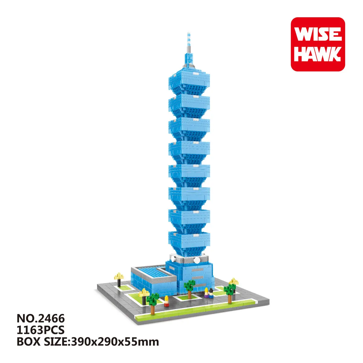 Wise Hawk - Taipei 101 mini building blocks, 2466, toys for boys and girls, blocks, pieces, original, store, official license, new, bricks, gift, man, woman, adult, cheap, price