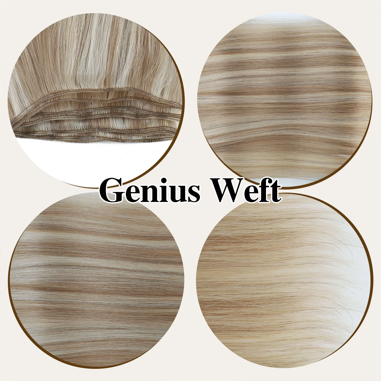 Наращивание волос Sixstarhair Weft Наращивание человеческих волос 50 г 16/20 дюймов 100% настоящие человеческие волосы Genius Weft для наращивания волос для женщин