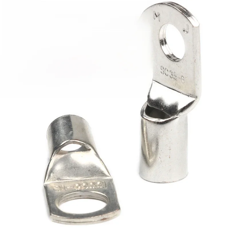 Tube de cuivre LDPBolt trou en cuivre étamé cosses de câble 10/50/100 pièces SC6-6 SC6-8 SC10-6 SC10-8 SC16-6 fil de SC16-8 connecteurs d'anneau