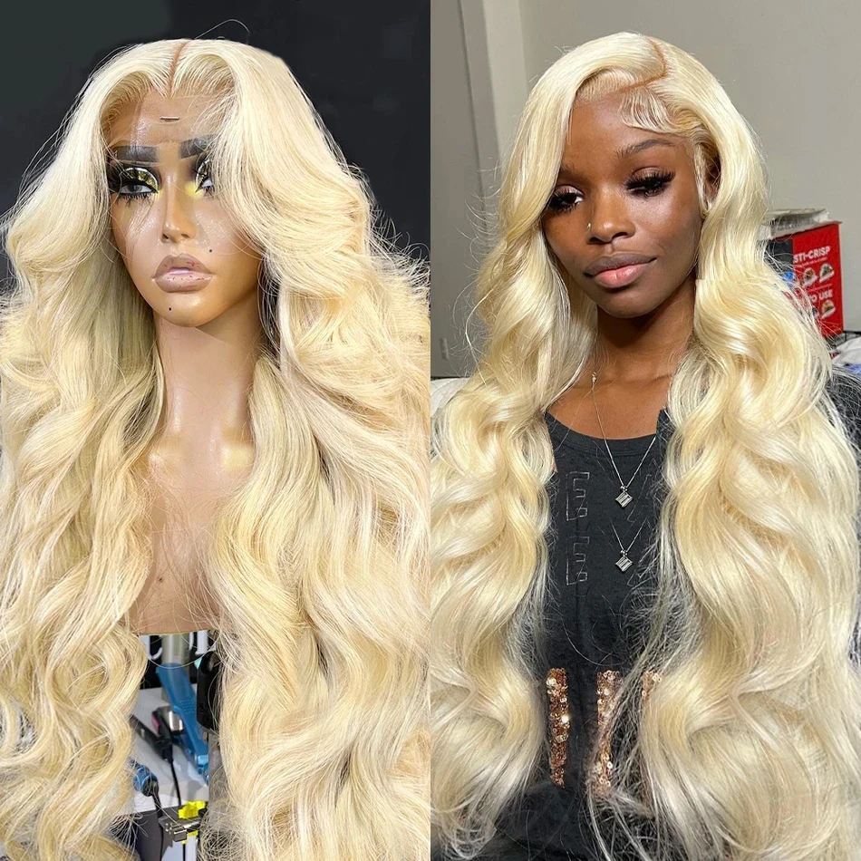 613 Honey Blonde 250% Water Wave 13x4 HD Transparent Lace Frontal Wig 30 40 Inch Body Wave 13x6 Lace Front Human Hair Wigs