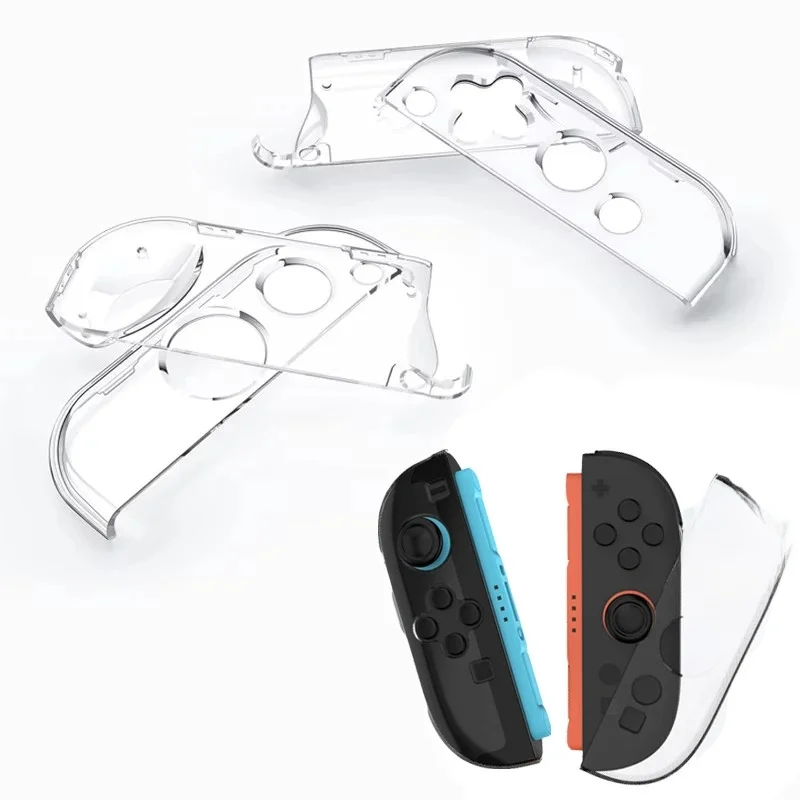 Étui rigide en cristal, housse de protection Joycon pour Nintendo Switch 2/Oled NS, contrôleur Joy-Con, protecteur souple Transparent en TPU
