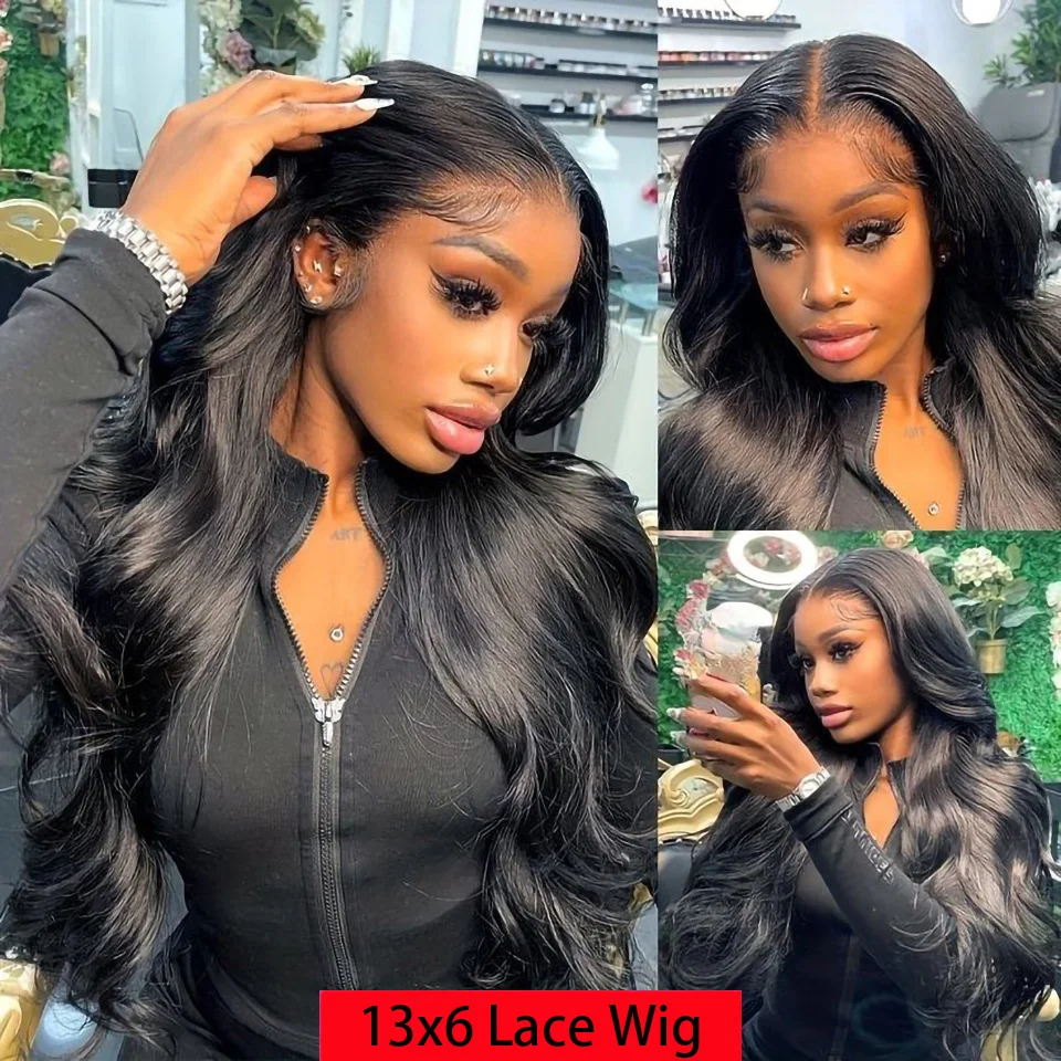 Body Wave 13x4 13x6 HD Transparent Lace Frontal Wigs 30 40 Inches 100% Brazilian Wig On Sale Human Hair For Women preplucked