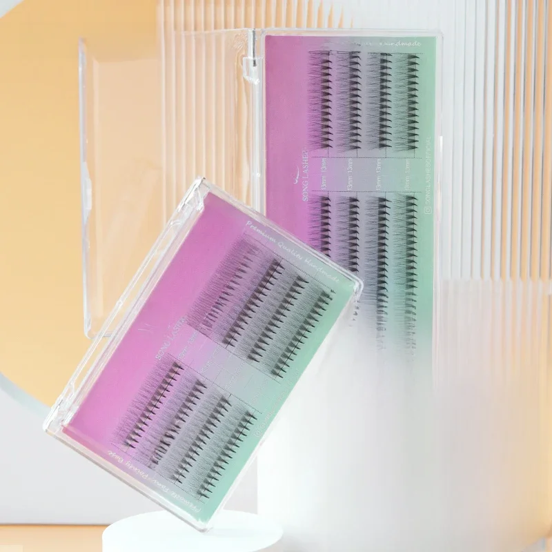 SONG LASHES 6D M L Specjalne wachlarze Promade Curl Przedłużanie rzęs Cienka spiczasta podstawa Gotowe wentylatory objętościowe — zdjęcie 2