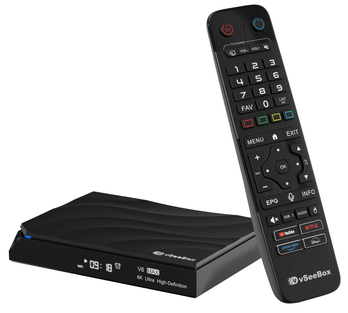 VSeeBox V6 Max 8K Android TV Box 4GB 64GB WiFi 6 Voice Remote