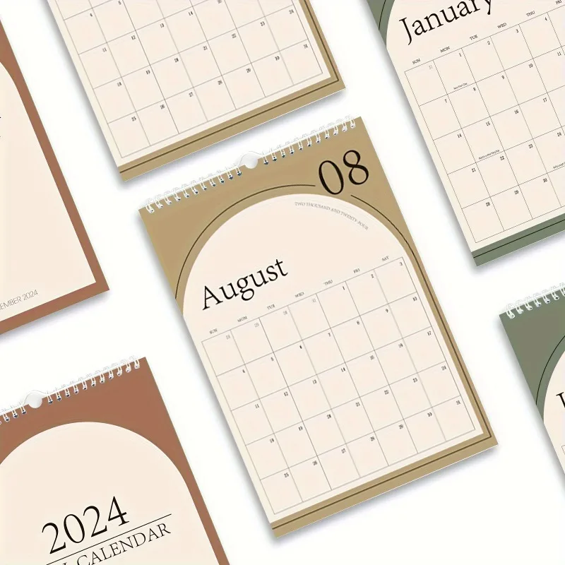 2024 Minimalistic Wall Calendar and Monthly Planner - perfect for organizing your schedule, goals and holidays