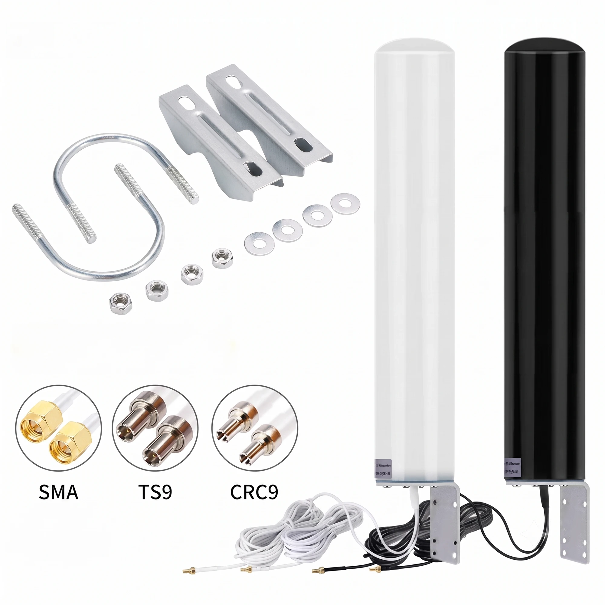 18dBi High Gain 4G/5G Wideband Omnidirectional Antenna IP67 Waterproof Full 360° Coverage Cost-Effective Signal Booster,With 5m