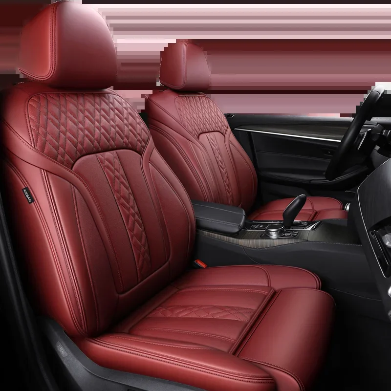 Custom Fit Auto Accessoires Stoelhoezen Voor 5 Zitplaatsen Full Set Midden Geperforeerd Leer Specifiek Voor Bmw 7 5 3 1 Serie X 5X3X1 - afbeelding 2