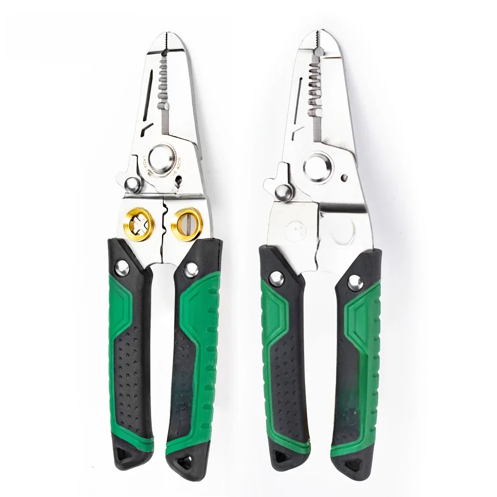LAOA Stainless Wire Stripping Pliers Multifunctio Electrician Cable Cutting Terminal Crimping Splitting Winding Line Hand Tools